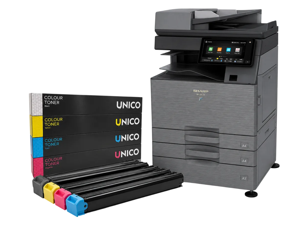 Sharp-compatible cartridge supply by UNICO